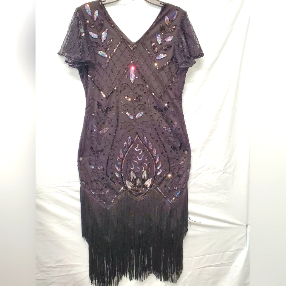 Women's Roaring 20's Flapper Dress Size Large